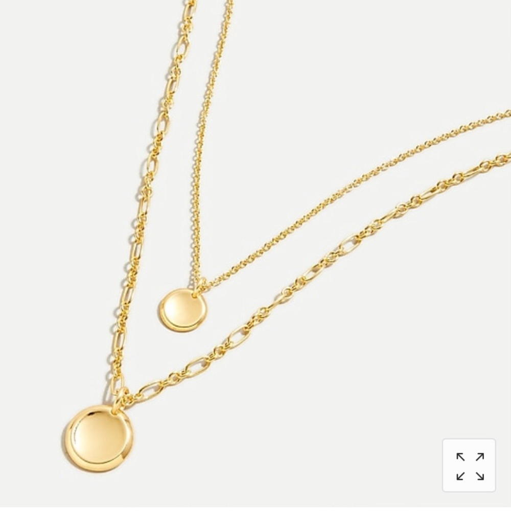 J. Crew Layered Coin Necklace - Picture 3 of 12